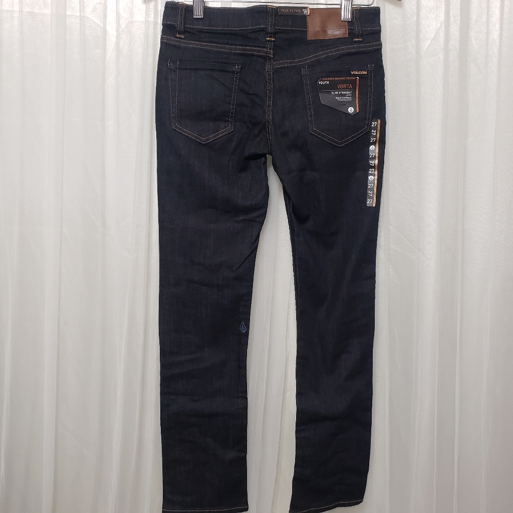 Volcom Youth Girls Sz 14 NWT Vorta Slim Straight Jeans - Picture 6 of 15